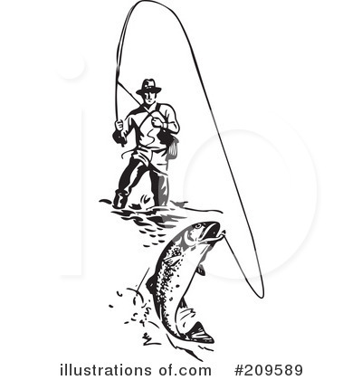 Royalty-Free (RF) Fishing Clipart Illustration by BestVector - Stock Sample #209589