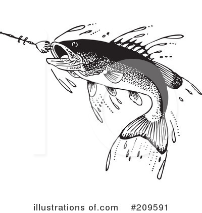 Royalty-Free (RF) Fishing Clipart Illustration by BestVector - Stock Sample #209591