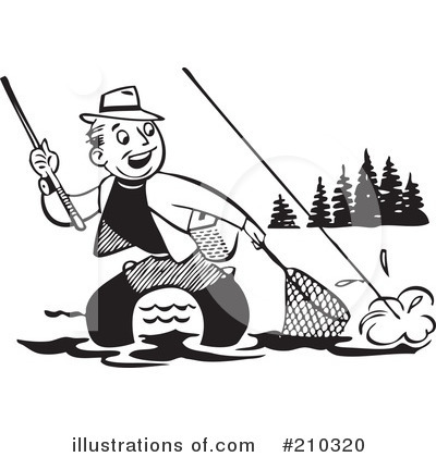 Royalty-Free (RF) Fishing Clipart Illustration by BestVector - Stock Sample #210320