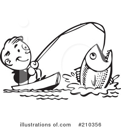 Royalty-Free (RF) Fishing Clipart Illustration by BestVector - Stock Sample #210356