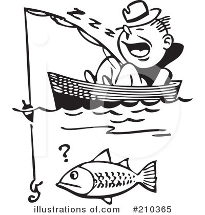 Royalty-Free (RF) Fishing Clipart Illustration by BestVector - Stock Sample #210365