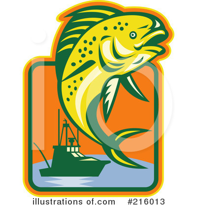 Royalty-Free (RF) Fishing Clipart Illustration by patrimonio - Stock Sample #216013