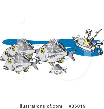 Royalty-Free (RF) Fishing Clipart Illustration by Dennis Holmes Designs - Stock Sample #35019