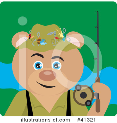Royalty-Free (RF) Fishing Clipart Illustration by Dennis Holmes Designs - Stock Sample #41321