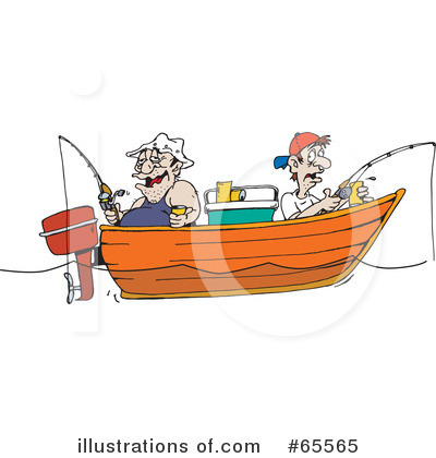 Royalty-Free (RF) Fishing Clipart Illustration by Dennis Holmes Designs - Stock Sample #65565