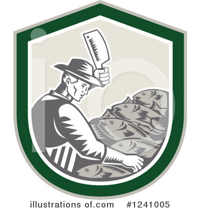 Royalty-Free (RF) Fishmonger Clipart Illustration by patrimonio - Stock Sample #1241005