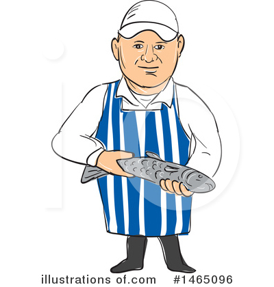 Fishmonger Clipart #1465096 by patrimonio
