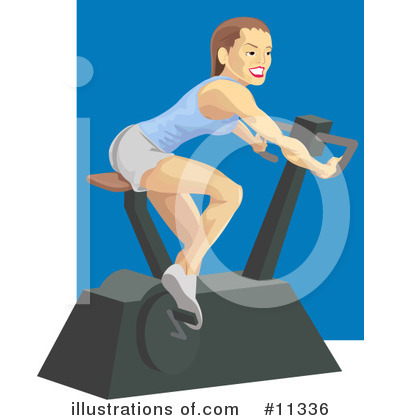 Bicycling Clipart #11336 by AtStockIllustration