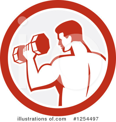 Dumbbell Clipart #1254497 by patrimonio