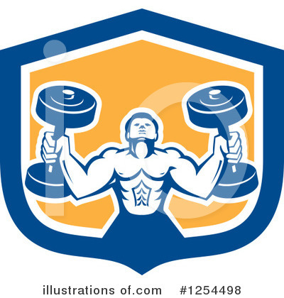 Dumbbell Clipart #1254498 by patrimonio