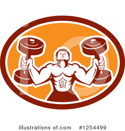 Dumbbell Clipart #1254499 by patrimonio