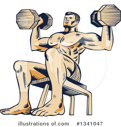 Bodybuilding Clipart #1341047 by patrimonio
