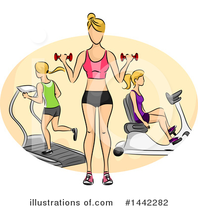 Lifting Weights Clipart #1442282 by BNP Design Studio