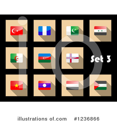 Flag Icons Clipart #1236866 by Vector Tradition SM