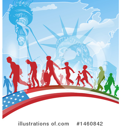 American Flag Clipart #1460842 by Domenico Condello