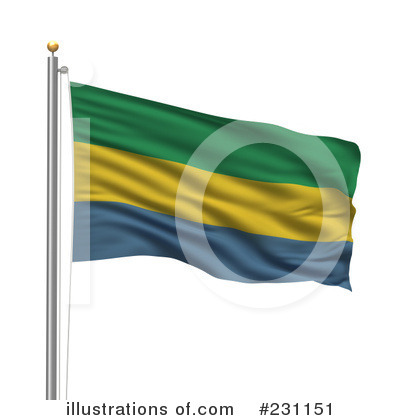 Gabon Flag Clipart #231151 by stockillustrations