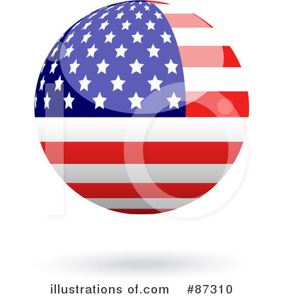 Royalty-Free (RF) Flag Clipart Illustration by elaineitalia - Stock Sample #87310