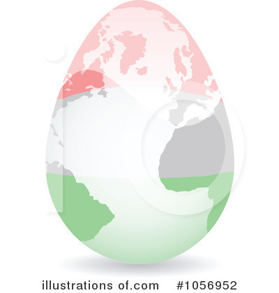Royalty-Free (RF) Flag Egg Globe Clipart Illustration by Andrei Marincas - Stock Sample #1056952