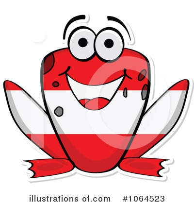 Royalty-Free (RF) Flag Frog Clipart Illustration by Andrei Marincas - Stock Sample #1064523