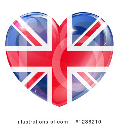 Flag Heart Clipart #1238210 by AtStockIllustration