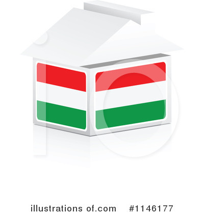 Royalty-Free (RF) Flag House Clipart Illustration by Andrei Marincas - Stock Sample #1146177