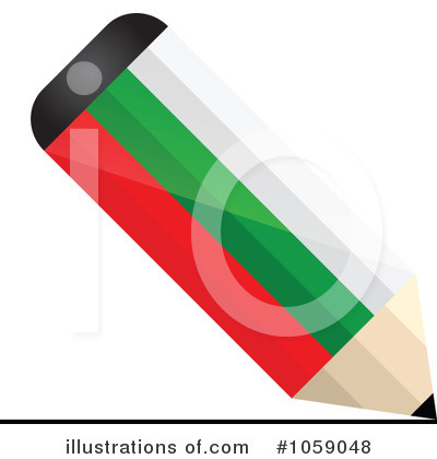Royalty-Free (RF) Flag Pencil Clipart Illustration by Andrei Marincas - Stock Sample #1059048
