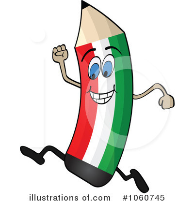 Royalty-Free (RF) Flag Pencil Clipart Illustration by Andrei Marincas - Stock Sample #1060745