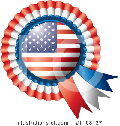Royalty-Free (RF) Flag Rosette Clipart Illustration by MilsiArt - Stock Sample #1108137