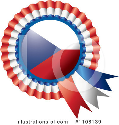 Royalty-Free (RF) Flag Rosette Clipart Illustration by MilsiArt - Stock Sample #1108139