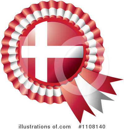 Royalty-Free (RF) Flag Rosette Clipart Illustration by MilsiArt - Stock Sample #1108140