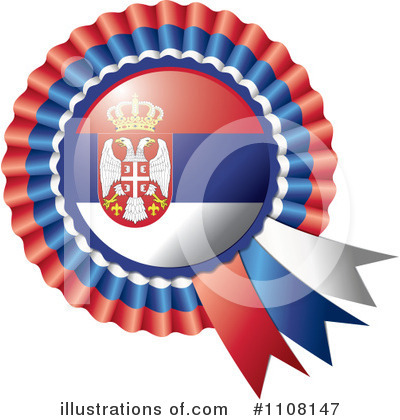 Royalty-Free (RF) Flag Rosette Clipart Illustration by MilsiArt - Stock Sample #1108147