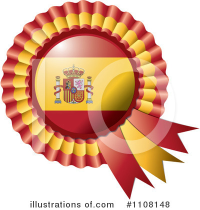 Royalty-Free (RF) Flag Rosette Clipart Illustration by MilsiArt - Stock Sample #1108148