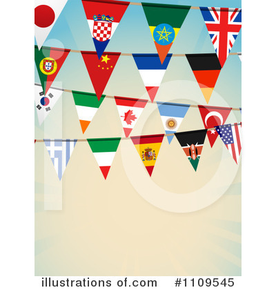 Royalty-Free (RF) Flags Clipart Illustration by elaineitalia - Stock Sample #1109545