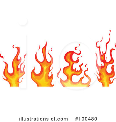 Royalty-Free (RF) Flames Clipart Illustration by yayayoyo - Stock Sample #100480