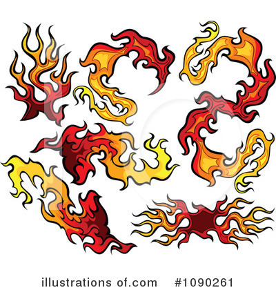 Royalty-Free (RF) Flames Clipart Illustration by Chromaco - Stock Sample #1090261