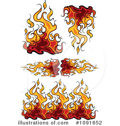 Royalty-Free (RF) Flames Clipart Illustration by Chromaco - Stock Sample #1091652