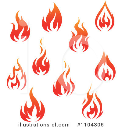 Royalty-Free (RF) Flames Clipart Illustration by Vector Tradition SM - Stock Sample #1104306