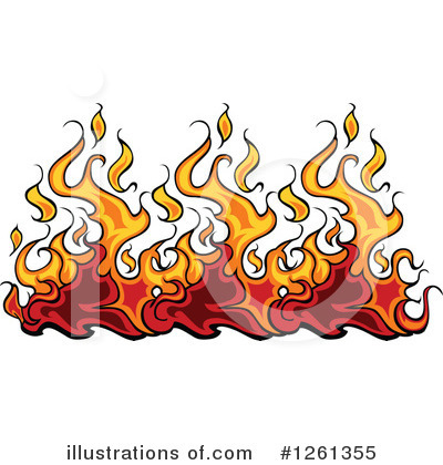 Royalty-Free (RF) Flames Clipart Illustration by Chromaco - Stock Sample #1261355