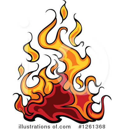 Royalty-Free (RF) Flames Clipart Illustration by Chromaco - Stock Sample #1261368