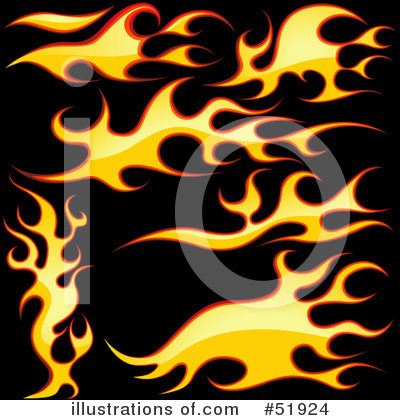 Royalty-Free (RF) Flames Clipart Illustration by dero - Stock Sample #51924