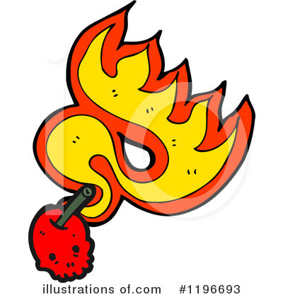 Royalty-Free (RF) Flaming Cherry Design Clipart Illustration by lineartestpilot - Stock Sample #1196693