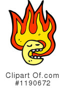Flaming Face Clipart #1190672 by lineartestpilot