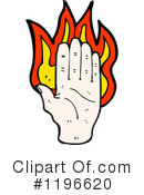 Flaming Hand Clipart #1196620 by lineartestpilot