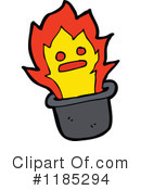 Flaming Hat Clipart #1185294 by lineartestpilot