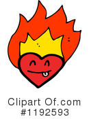 Flaming Heart Clipart #1192593 by lineartestpilot