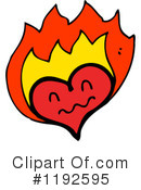 Flaming Heart Clipart #1192595 by lineartestpilot