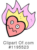Flaming Heart Clipart #1195523 by lineartestpilot