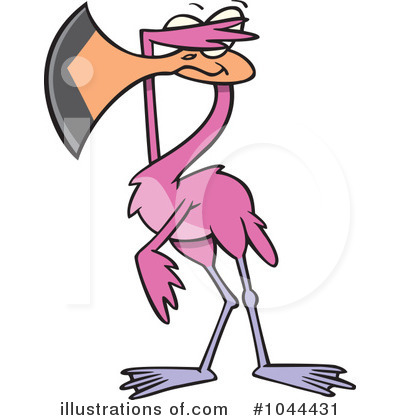 Royalty-Free (RF) Flamingo Clipart Illustration by toonaday - Stock Sample #1044431
