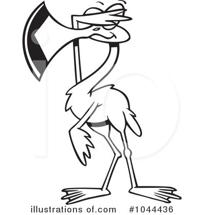 Royalty-Free (RF) Flamingo Clipart Illustration by toonaday - Stock Sample #1044436