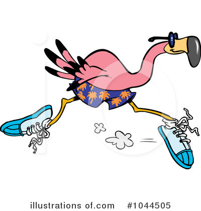 Flamingos Clipart #1044505 by toonaday